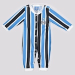 Macacão do Grêmio Futfanatics Manga Longa Tricolor - Infantil AZUL