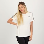 Camiseta adidas Essentials 3 Listras - Feminina BRANCO