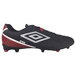 Chuteira de Campo Attak Eternal Umbro - Adulto PRETO/VERMELHO