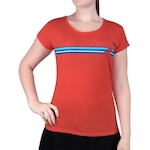 Camiseta Babolat Exercise Stripes - Feminina VERMELHO