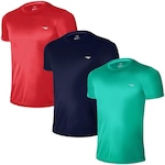 Kit Camisas Penalty X - Masculina - 3 Unidades AZUL ESC/VERMELHO