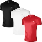 Kit Camisas Penalty X - Masculina - 3 Unidades PRETO/VERMELHO