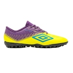 Chuteira de Society Umbro Neo Geo - Masculino AMARELO/ROXO