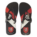 Chinelo Flamengo Raça Rubro - Masculino PRETO/VERMELHO