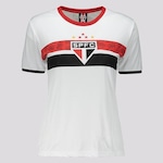 Camisa do São Paulo Futfanatics Stencil - Feminina BRANCO