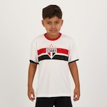 Camisa do São Paulo Futfanatics Stencil - Infantil BRANCO