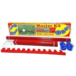 Kit Mini Soccer Master Rede 2 Traves com Redes VERMELHO