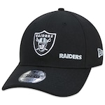 Boné Aba Curva New Era 39Thirty Nfl Las Vegas Raiders Core - Stretch Fit - Adulto PRETO