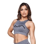 Top Fitness AVA Fitness Wear Suplex Poliamida Mescla Silk AVA - Adulto CINZA