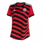 Camisa do Flamengo 3 22/23 s/n Torcedor adidas - Feminina Vermelho/Preto