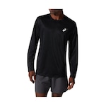 Camiseta Asics Manga Longa Silver Top - Masculina PRETO