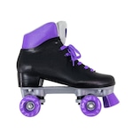 Patins Bel Retro Basic - Quad - 608z - Ajustável - Adulto PRETO/ROXO