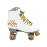 Patins Bel Quad - Retrô - In Line - ABEC - 7 - BRANCO/OURO