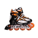 Patins Bel Pro B-Xtreme - Fitness - In line - ABEC-7 - Ajustável - Adulto LARANJA/PRETO