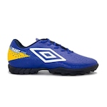 Chuteira Society Umbro Adamant League - Adulto Azul/Amarelo