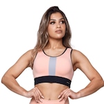 Top Fitness AVA Fitness Wear Suplex Poliamida com Recorte - Adulto PRETO