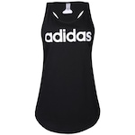 Camiseta Regata adidas Logo Linear - Feminina PRETO/BRANCO