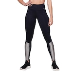 Calça Legging AVA Fitness Wear Suplex Poliamida Com Tecido Texturizado - Feminina PRETO