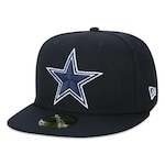 Boné Aba Reta New Era 59FIFTY NFL Dallas Cowboys - Fechado - Adulto PRETO