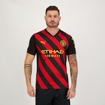 Camisa Puma Manchester City Away 2023 - Masculina PRETO