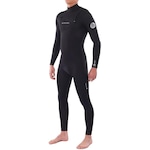 Long John Rip Curl Dawn Patrol 4/3mm Chest Zip Black - Masculino PRETO