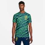 Camiseta do Brasil Nike Pré-Jogo - Masculina AZUL