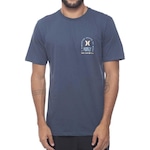 Camiseta Hurley Silk Palms - Masculina AZUL ESCURO