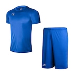 Kit Penalty: Camiseta X + Calção - Infantil AZUL/BRANCO