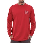 Camiseta Manga Longa Dc Shoes Outline - Masculina VERMELHO