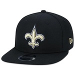 Boné Aba Reta New Era 9Fifty Original Fit Nfl New Orleans Saints - Snapback - Adulto PRETO