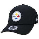 Boné Aba Curva New Era 9Forty Nfl Pittsburgh Steelers - Snapback - Adulto PRETO