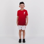 Kit de Uniforme de Futebol Infantil Liverpool com Camisa e Calção Xps VERMELHO