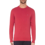 Blusão de Moletom com Capuz Tommy Hilfiger Manga Longa Tricot Wcc Signature Crew - Masculino VERMELHO