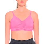 Top Fitness com Bojo Shark Franzido Beach Tennis - Feminino ROSA