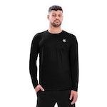 Camiseta Esporte Legal Manga Longa Lisa - Masculina PRETO