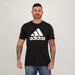 Camiseta adidas D2M Logo Feelready - Masculina PRETO/BRANCO