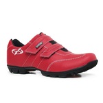 Tênis Sapatilha Ciclismo New Fox Pedal Seguro Bike Way 2 - Masculino VERMELHO