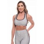 Top Fitness Vibs Fitwear Costas Nadador com Bojo Removíve l- Feminino LISTRADO