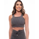 Top Faixa com Bojo Vibs Fitwear e Alças Removível - Feminino CINZA