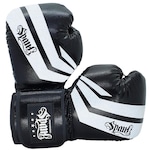 Luva de Boxe E Muay Thai Semi-Pro Spank - PRETO/BRANCO