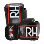 Luva de Boxe Muay Thai Kickboxing Treino Box Rhino - Infantil PRETO