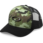 Boné Oakley Aba Curva Snapback Ellipse Camo Trucker - Adulto VERDE