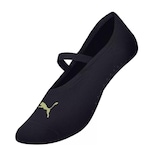 Meia Sapatilha Puma Pilates Antiderrapante - 34 a 39 - Feminina PRETO/VERDE