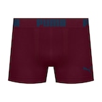 Cueca Boxer Puma sem Costura - Adulto VINHO/CINZA