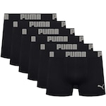 Cuecas Boxer Puma Microfibra Sem Costura - Adulto - 6 Peças PRETO