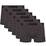 Cuecas Boxer Puma Microfibra Sem Costura - Adulto - 6 Peças CHUMBO