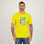 Camiseta Futfanatics Aqui é Brasil - Masculina AMARELO