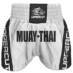 Calção Uppercut Muay Thai Premium - Unissex BRANCO/PRETO