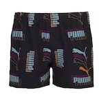 Shorts Puma Board Estampado - Masculino PRETO/AZUL