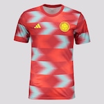 Camisa adidas Colômbia Pré Jogo 2022 - Masculina VERMELHO